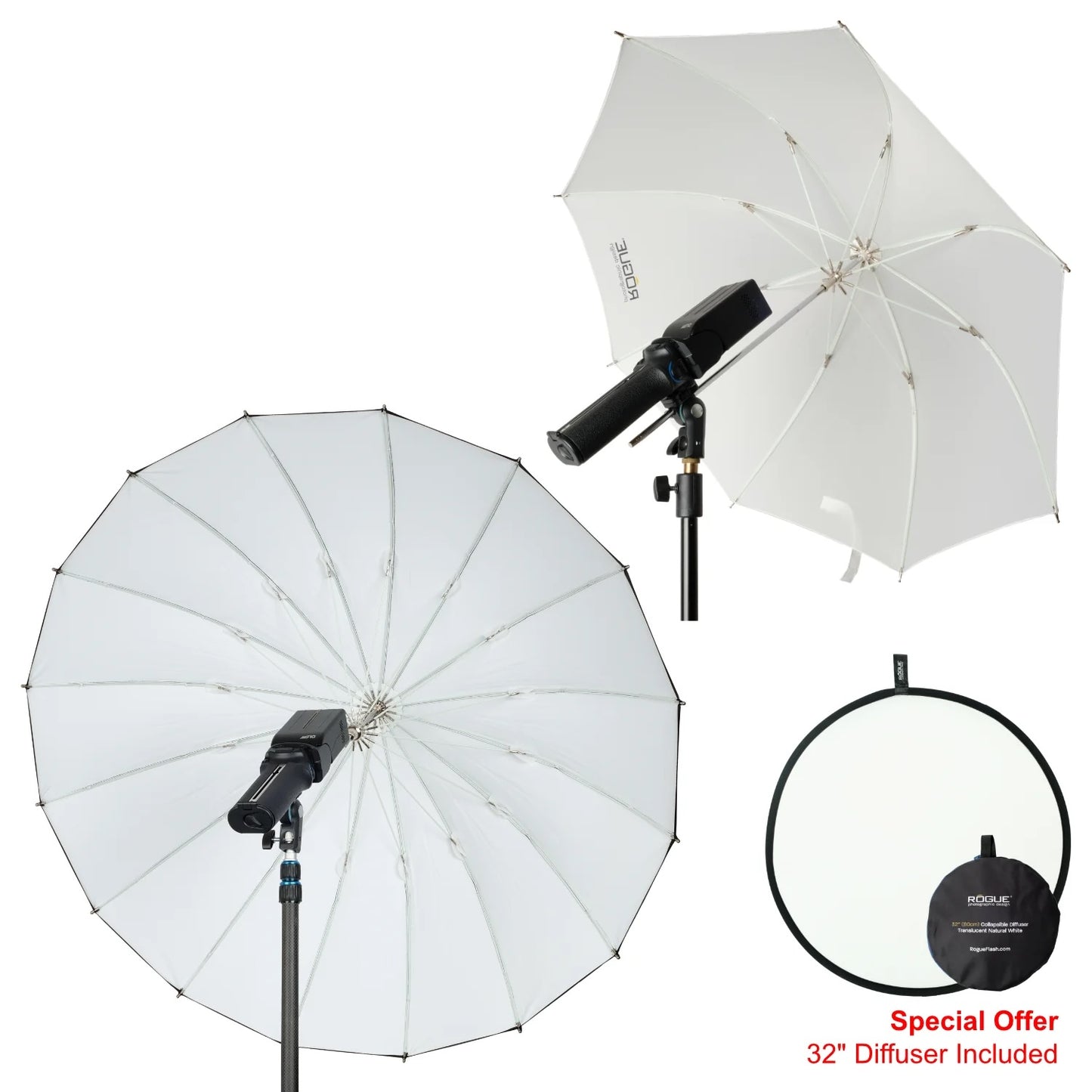 Rogue Umbrella Travel Kit + FREE 32" Diffuser